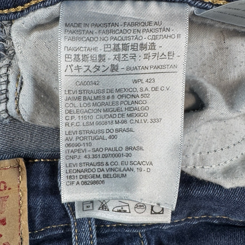 LEVI'S Womens 721 High Rise Skinny Jeans Size 33 Blue - Picture 11 of 13